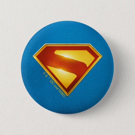 Superman Golden S Shield Brillianz Button (Vorderseite)