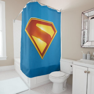 Superman Golden S Shield Brillianz Duschvorhang
