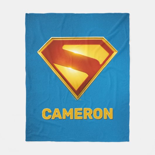 Superman Golden S Shield Brillianz Fleecedecke (Vorderseite)