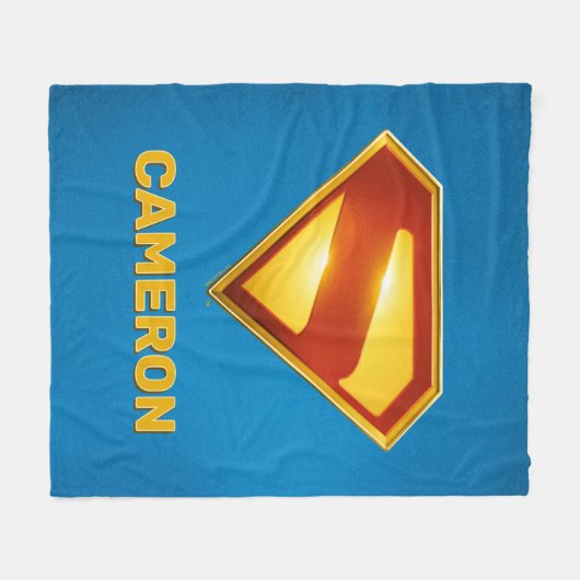 Superman Golden S Shield Brillianz Fleecedecke (Vorderseite (Horizontal))