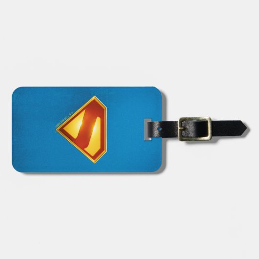 Superman Golden S Shield Brillianz Gepäckanhänger (Vorderseite horizontal)