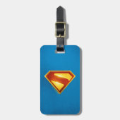 Superman Golden S Shield Brillianz Gepäckanhänger (Vorderseite vertikal)