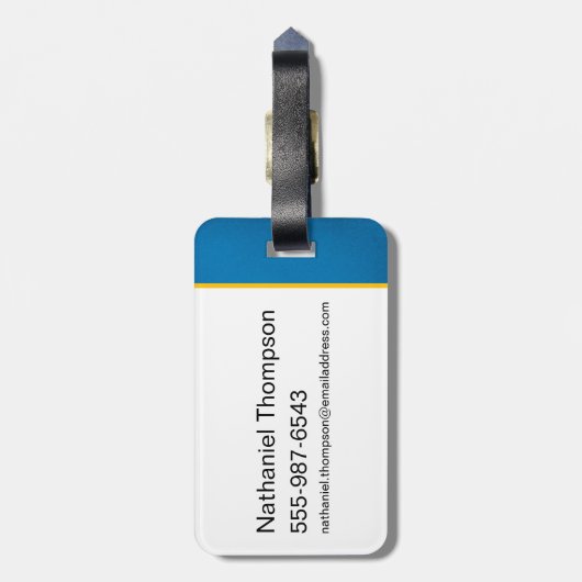 Superman Golden S Shield Brillianz Gepäckanhänger (Rückseite vertikal)