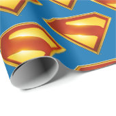 Superman Golden S Shield Brillianz Geschenkpapier (Rolleneckpunkt)