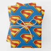 Superman Golden S Shield Brillianz Geschenkpapier Set (Beispiel)