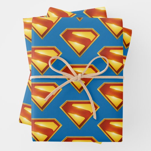 Superman Golden S Shield Brillianz Geschenkpapier Set (Beispiel)