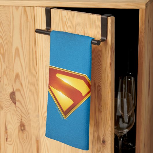 Superman Golden S Shield Brillianz Geschirrtuch (Drittel gefaltet)