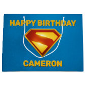 Superman Golden S Shield Brillianz Große Geschenktüte (Vorderseite)