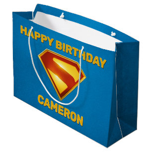 Superman Golden S Shield Brillianz Große Geschenktüte