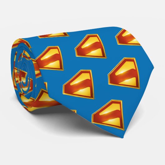 Superman Golden S Shield Brillianz Krawatte (Gerollt)