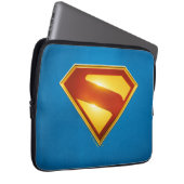 Superman Golden S Shield Brillianz Laptopschutzhülle (Vorne Rechts)