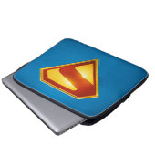 Superman Golden S Shield Brillianz Laptopschutzhülle (Vorne Knopf)