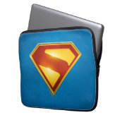 Superman Golden S Shield Brillianz Laptopschutzhülle (Vorderseite Links)
