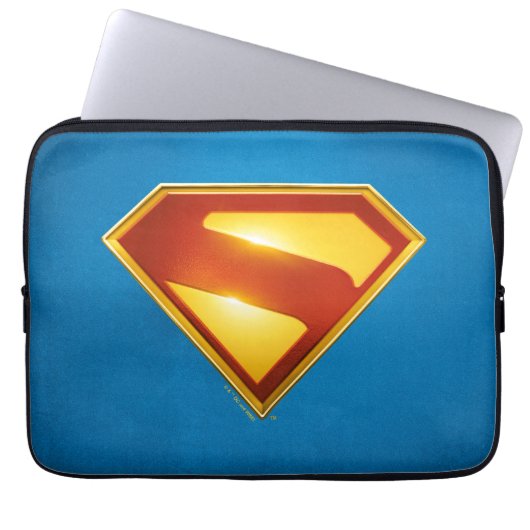 Superman Golden S Shield Brillianz Laptopschutzhülle (Vorderseite)