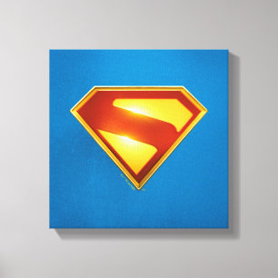 Superman Golden S Shield Brillianz Leinwanddruck