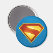 Superman Golden S Shield Brillianz Magnet (Vorderseite/Rückseite)