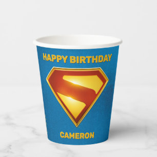 Superman Golden S Shield Brillianz Pappbecher