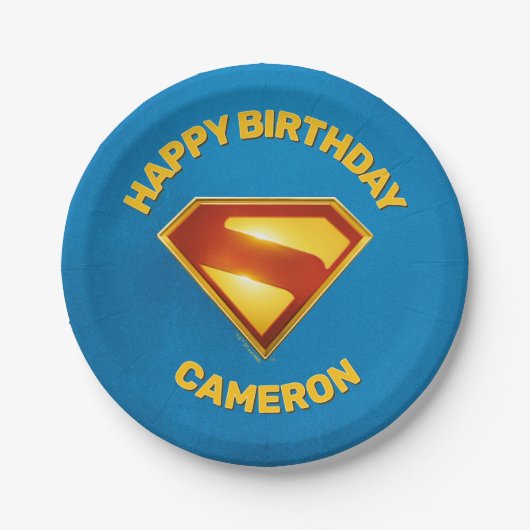 Superman Golden S Shield Brillianz Pappteller (Vorderseite)