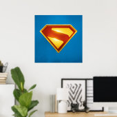Superman Golden S Shield Brillianz Poster (Heimbüro)