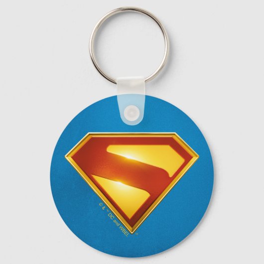 Superman Golden S Shield Brillianz Schlüsselanhänger (Vorderseite)