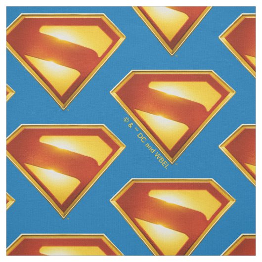 Superman Golden S Shield Brillianz Stoff (Muster)