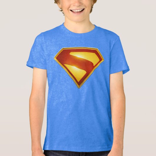 Superman Golden S Shield Brillianz Tri-Blend Shirt (Vorderseite)