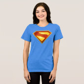 Superman Golden S Shield Brillianz Tri-Blend Shirt (Vorderseite voll)