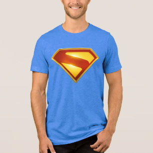 Superman Golden S Shield Brillianz Tri-Blend Shirt