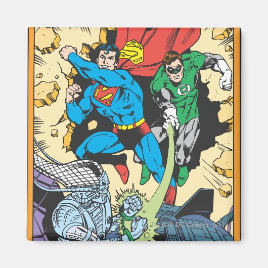 Superman & Green Lantern Fight Brainiac Magnet (Vorne)
