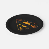 Superman | Halloween-Inspiriertes Logo Pappteller (Schrägansicht)