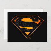Superman | Halloween-Inspiriertes Logo Postkarte (Vorne/Hinten)