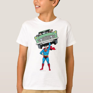 Superman hält ein Auto T-Shirt
