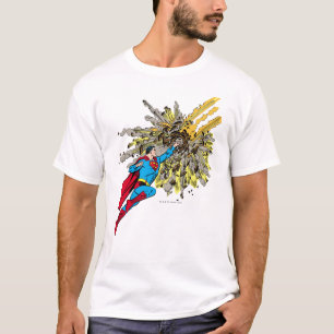 Superman hält einen Meteor T-Shirt