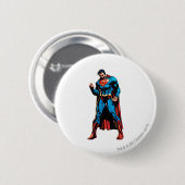Superman - Hand in Faust Button (Vorne & Hinten)