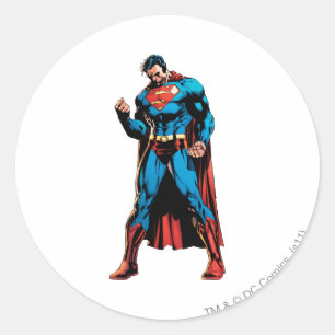 Superman  - Hand in fist Runder Aufkleber