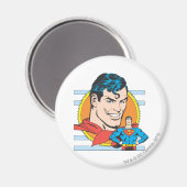 Superman Head Shot Magnet (Vorderseite/Rückseite)