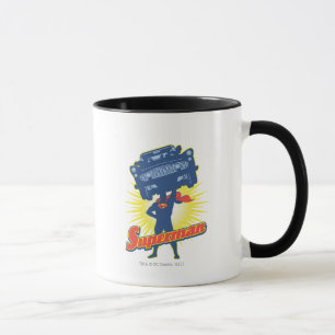 Superman hebt Auto 2 Tasse