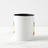 Superman hebt Auto 2 Tasse (Zentrum)