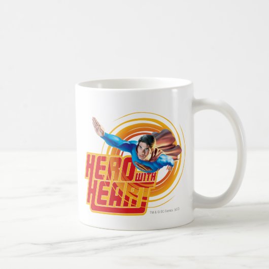 Superman Hero mit Herz Kaffeetasse (Rechts)