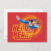 Superman Hero mit Herz Postkarte (Vorne/Hinten)