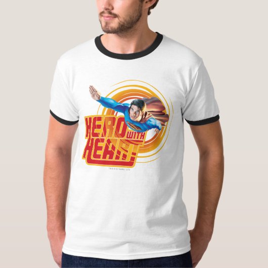 Superman Hero mit Herz T-Shirt (Vorderseite)