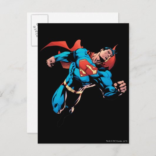 Superman im Anzug Postkarte (Vorne/Hinten)