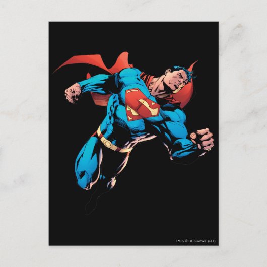 Superman im Anzug Postkarte (Vorderseite)