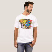 Superman im Weltraum T-Shirt (Vorne ganz)