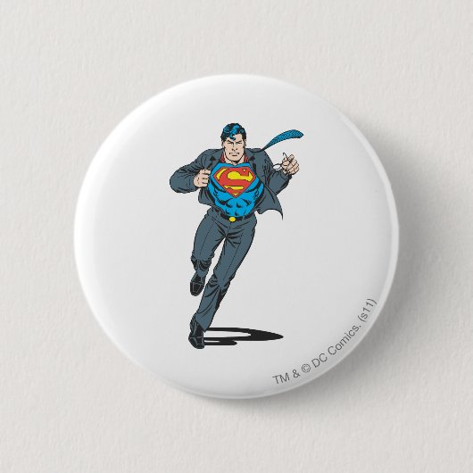Superman in Business Garb Button (Vorderseite)
