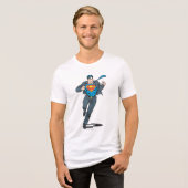 Superman in Business Garb Tri-Blend Shirt (Vorderseite voll)
