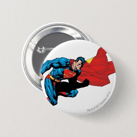 Superman in Schatten 2 Button (Vorne & Hinten)