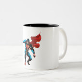 Superman in Shadow Zweifarbige Tasse (VorderseiteRechts)
