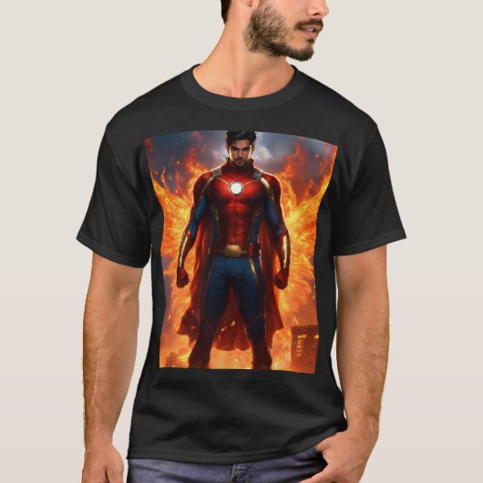 Superman Ink" "Tattooed Hero" "Man of Steel, Inken T-Shirt (Vorderseite)