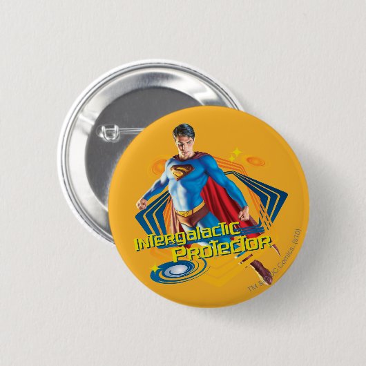 Superman Intergalactic Protector Button (Vorne & Hinten)